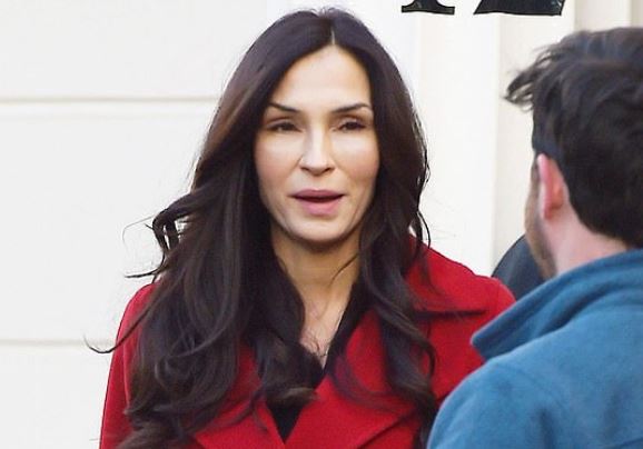 Famke Janssen after botox injection